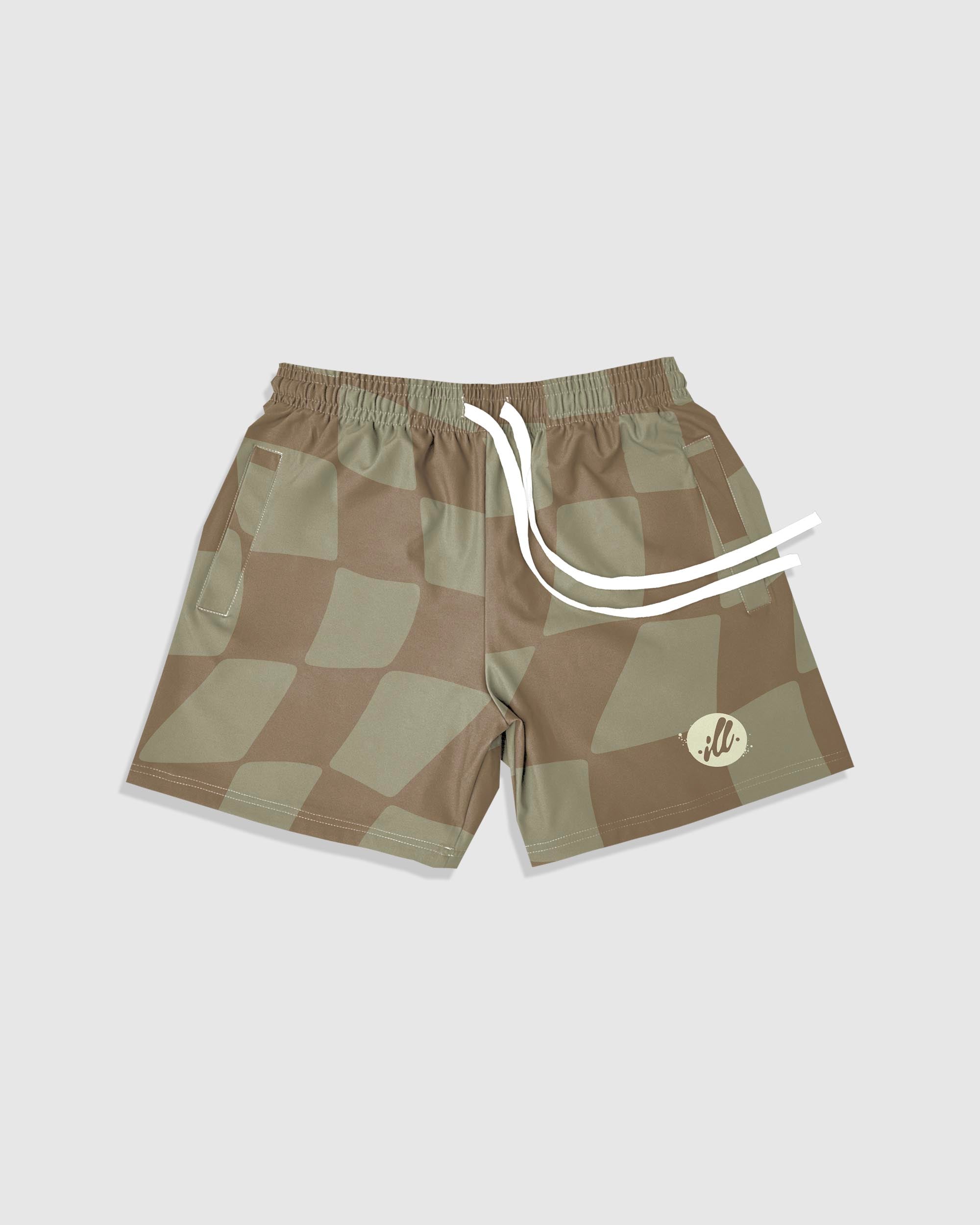 Stoga Melted Check 6 in. Shorts - Illuzien
